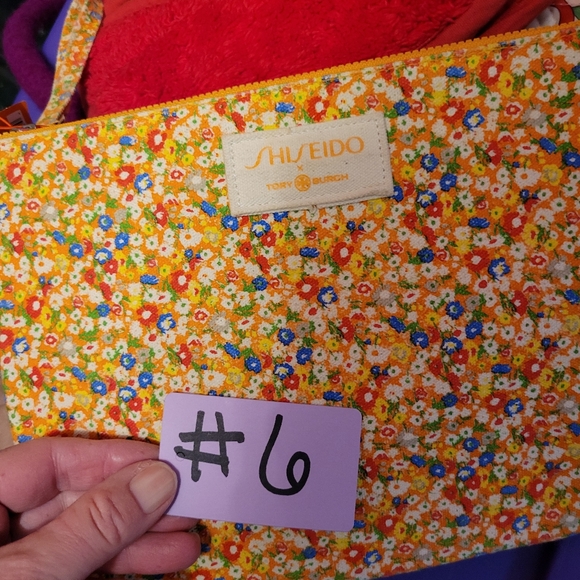 🛒🛍️💥NWT Tori Burch shishiedo orange floral makeup bag 10 ×8 - Picture 10 of 10
